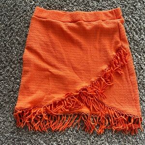 Orange mini skirt